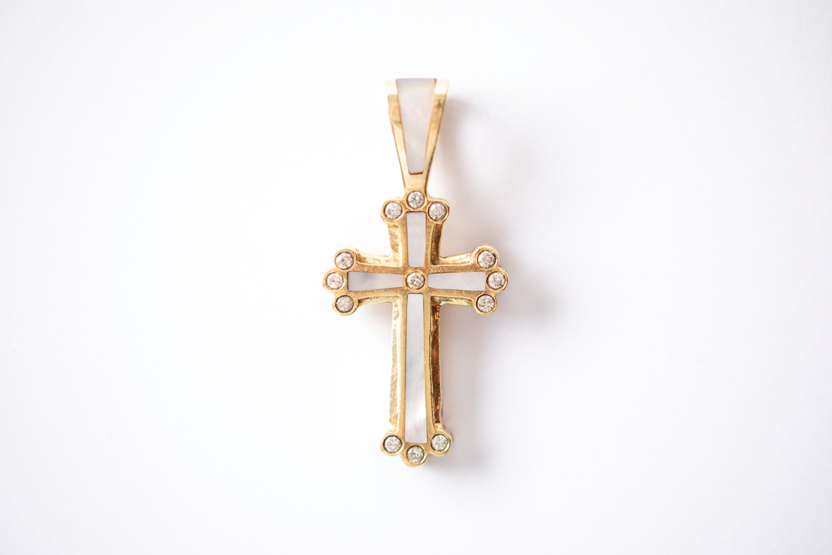 Gold Cross Necklace Pendant